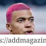 Mbappé cheveux rose